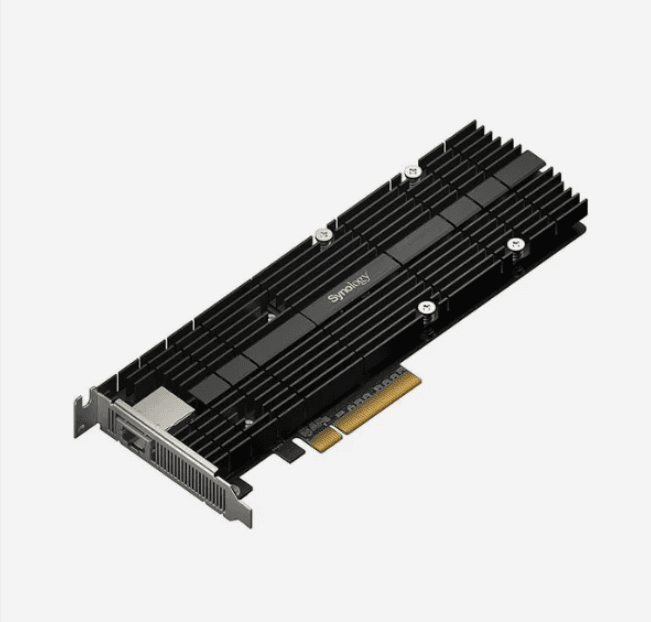 Synology E10M20-T1 Combo Adapter Card, 10 GBE network connectivity, NVMe SSD caching support, High Host Bus Interface, Broad Compatibility, 1 Year Warranty | E10M20-T1