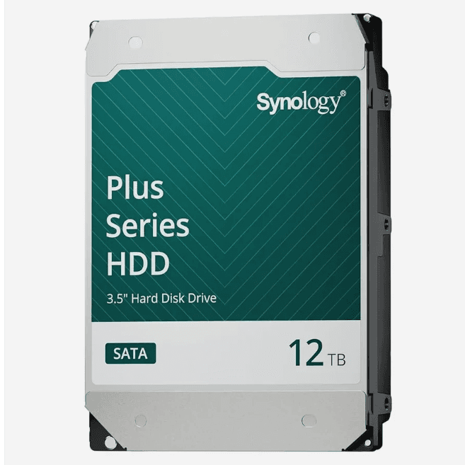 Synology Plus Series 3.5" SATA HDD, 12TB, 7200 RPM, 281 MB/s Data Transfer Speed, 1 Year Warranty | HAT3310-12T